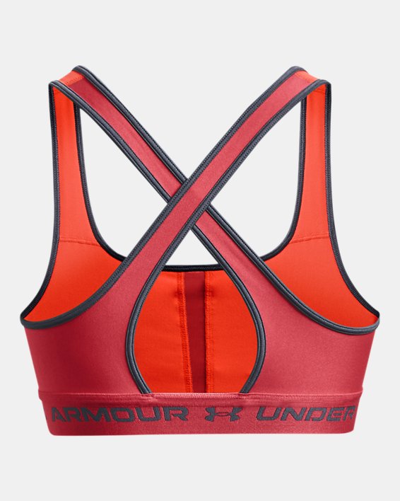 Bra Deportivo Armour® Mid Crossback para Mujer, Orange, pdpMainDesktop image number 11
